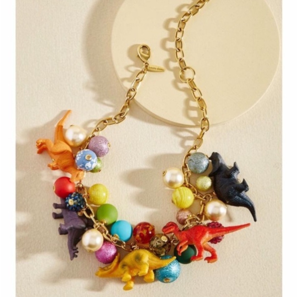 Anthropologie Handmade Lenora Dame 24k Necklace - Picture 3 of 6